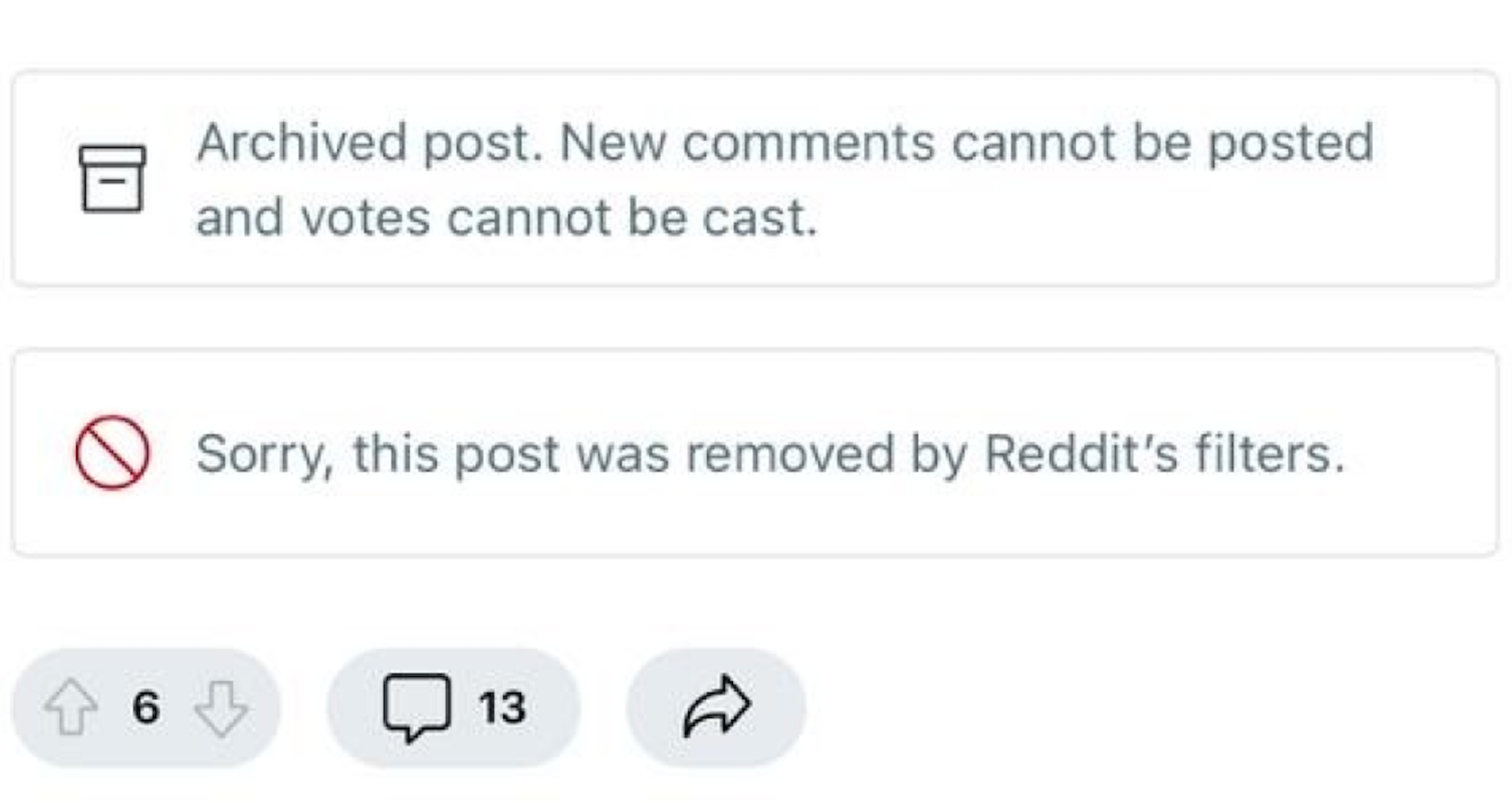 Reddit Removal Notice.
