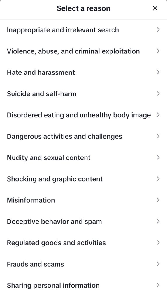report-video-from-tiktok-step-2