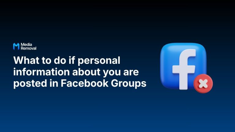 What to do if personal information about you are posted in Facebook Groups