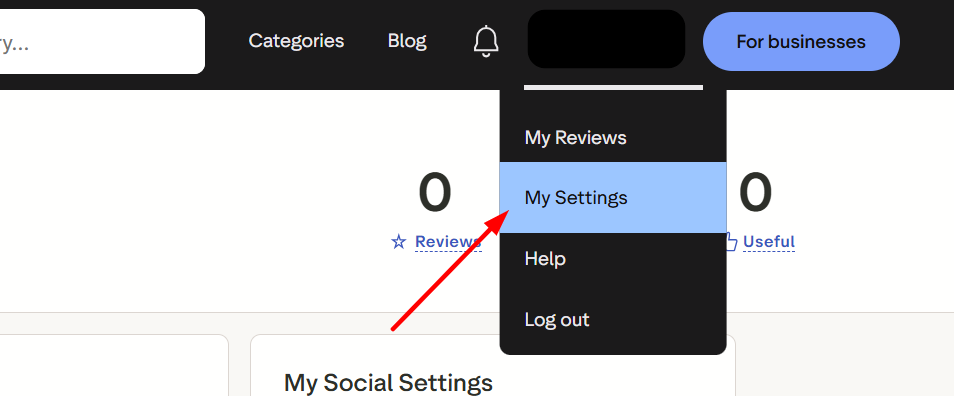 how to delete personal trustpilot account step 1
