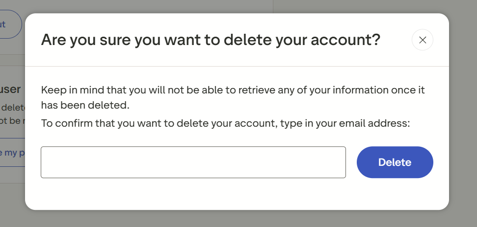 how to delete personal trustpilot account step 3